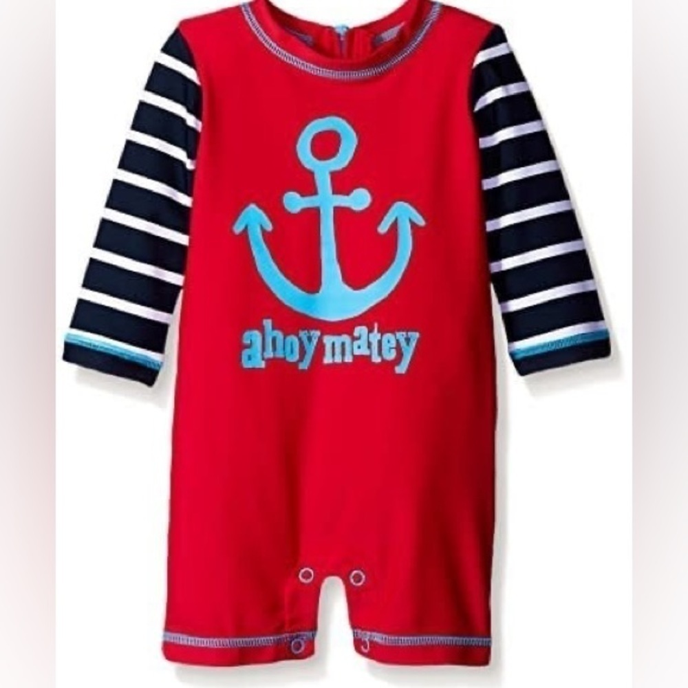 Hatley Onesie Ahoy Matey Rash Guard 18/24m